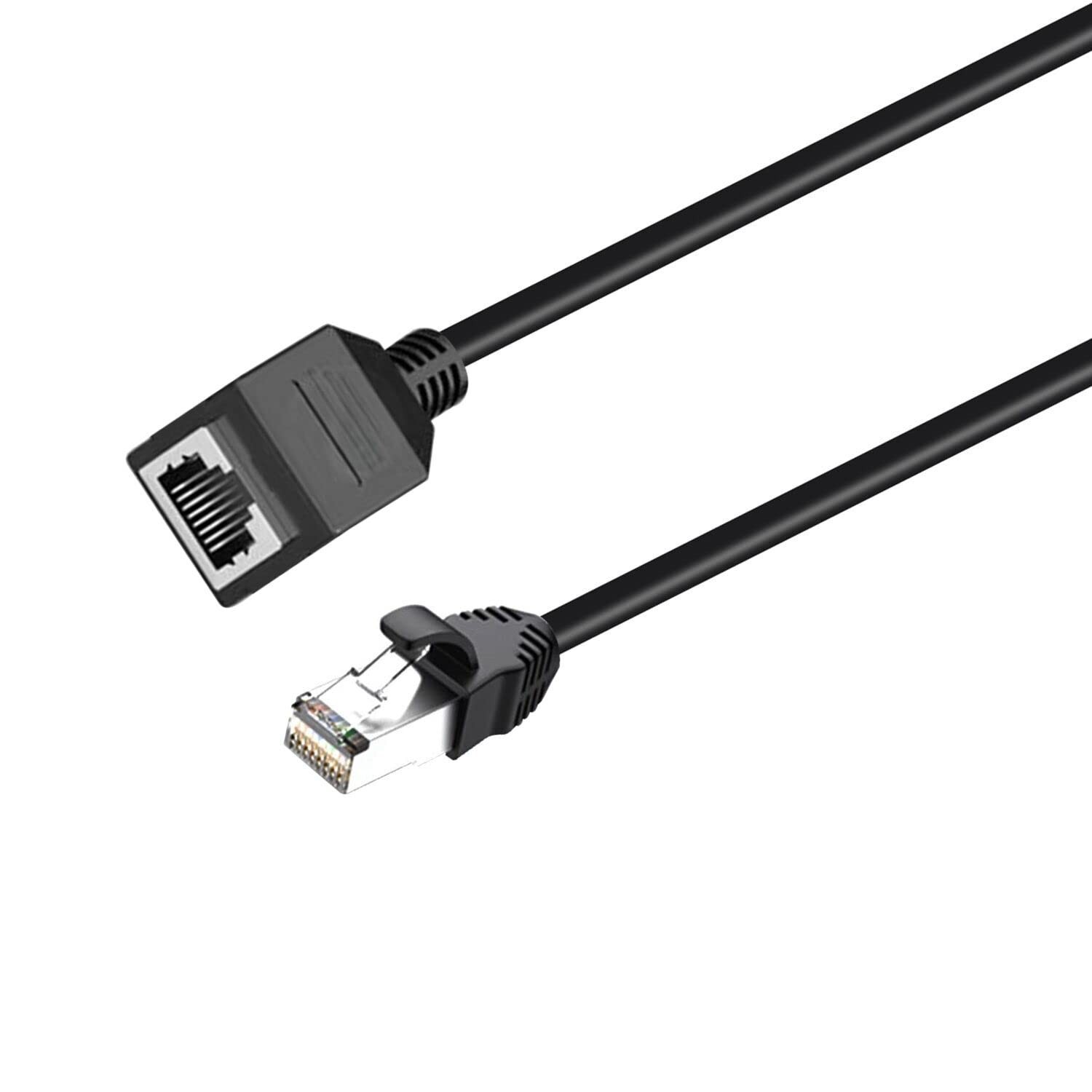 Ethernet Extension RJ45 Male To Female LAN Patch Extender 2Ft/60cm 2 PCS