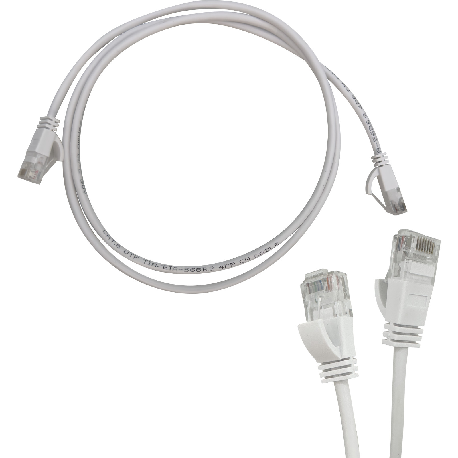 2250 Cat6a Short Boot White 1 Meter