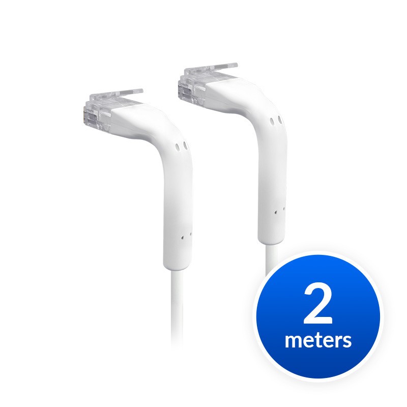 Ubiquiti UniFi Patch Cable Single Unit 2m White End Bendable to 90 Degree