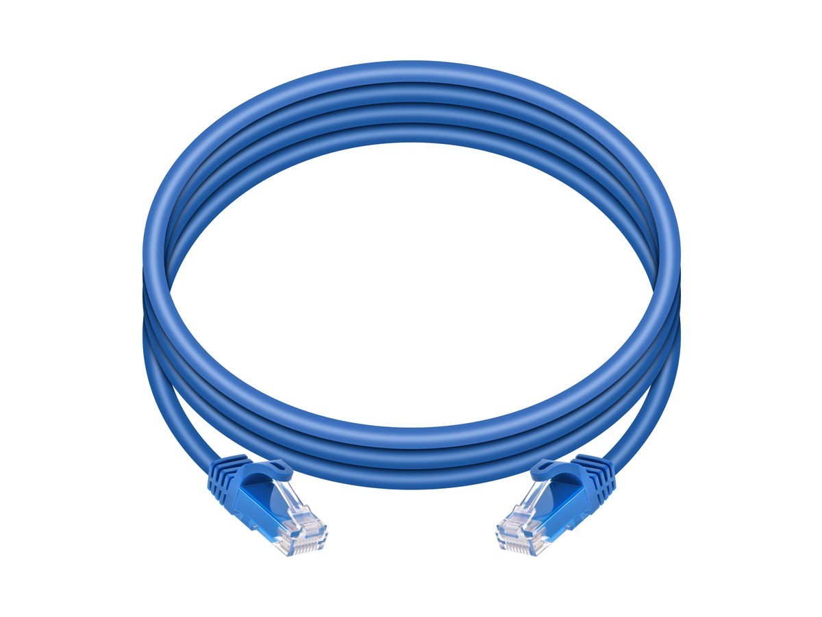 Monoprice Cat6 Ethernet Patch Cable – 7ft – Blue (12-Pack) 550MHz, UTP, 24AWG