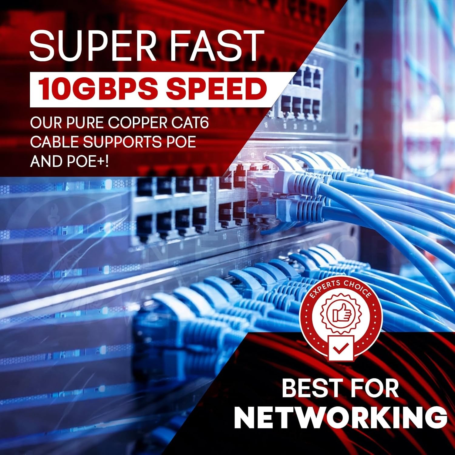 Cat6 Cable 1000ft Plenum 100% Copper 23AWG UTP Bulk Ethernet Cable Lan Wire Blue