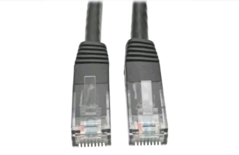 Cat6 Gigabit Molded Patch Cable (RJ45 M/M), Black, 25 ft