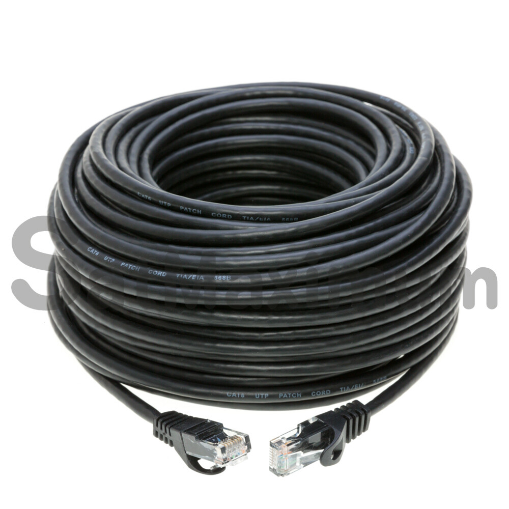 CAT6e / CAT6 Network Patch Cable RJ-45 Ethernet LAN Cable Black 1.5FT – 20FT LOT