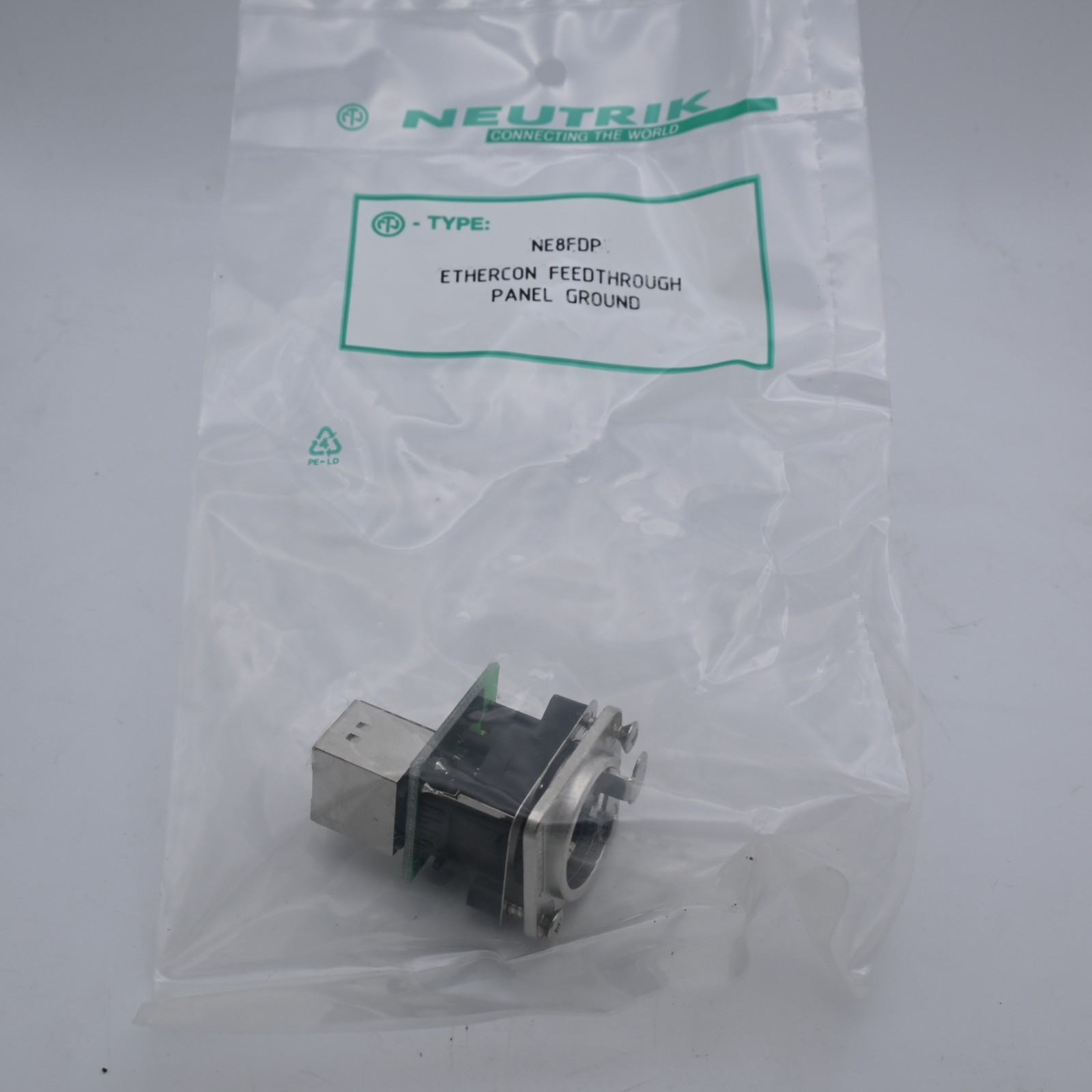 Neutrik NE8FDP Ethercon RJ45 Cat5 Pass/Feed Through D Series Panel Jack Lot of 5