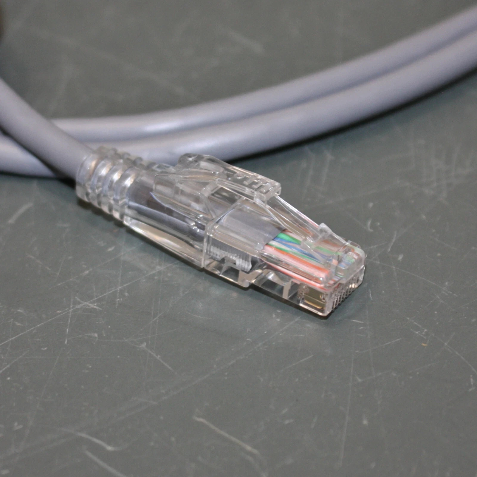 (100) Black Box CAT5e Premium Patch Cable, 5ft Ethernet Cord, Gray, 350 MHz