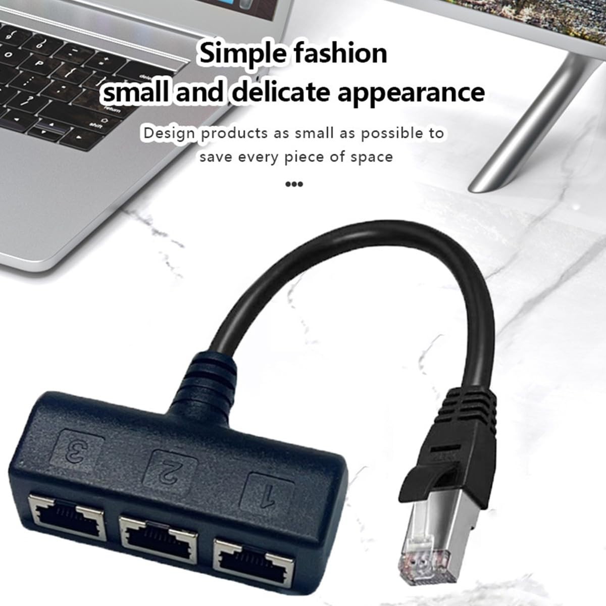 Upgrade】 RJ45 Ethernet Splitter Cable, RJ45 1 Male to 3 Female Network Splitt…