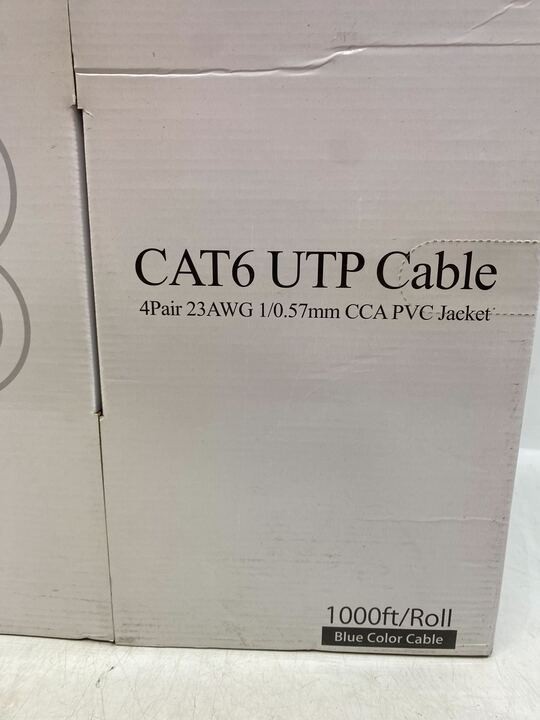Dripstone CAT6 Ethernet Cable 380ft LAN Wire 23AWG/4PRS Solid CCA UTP 5