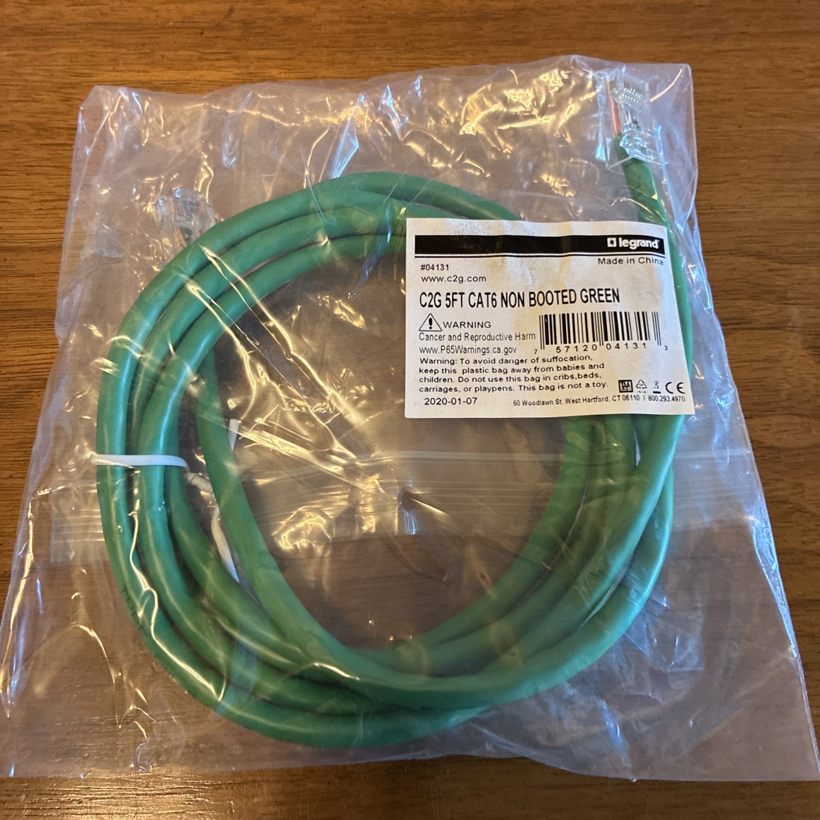 5ft (1.5m) Cat6 Non-Booted Unshielded (UTP) Ethernet Network Patch Cable-C2G
