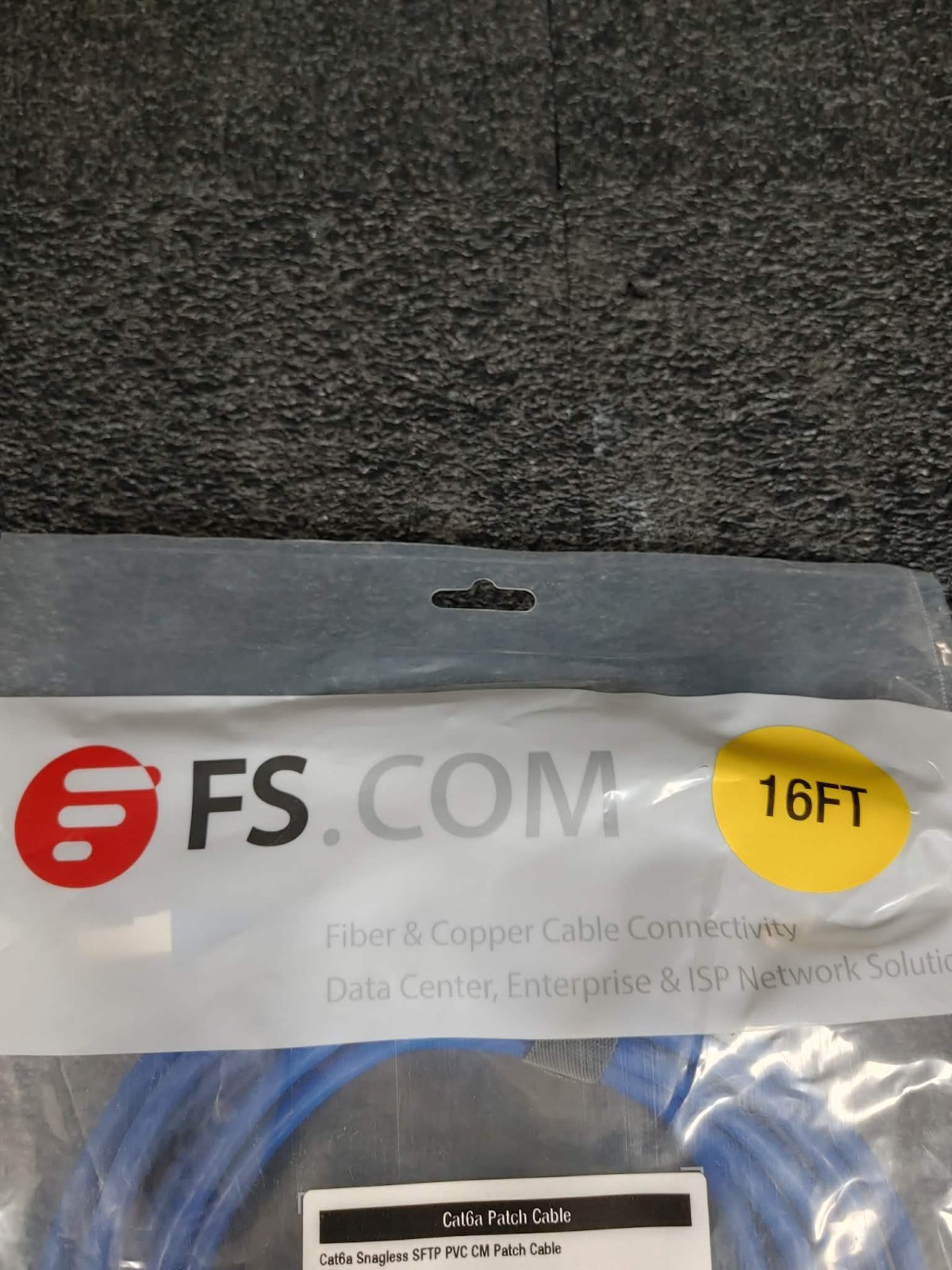 LOT of 5 FS Cat6a Snagless SFTP PVC CM Patch Cable 16ft (5m) 26 AWG Blue