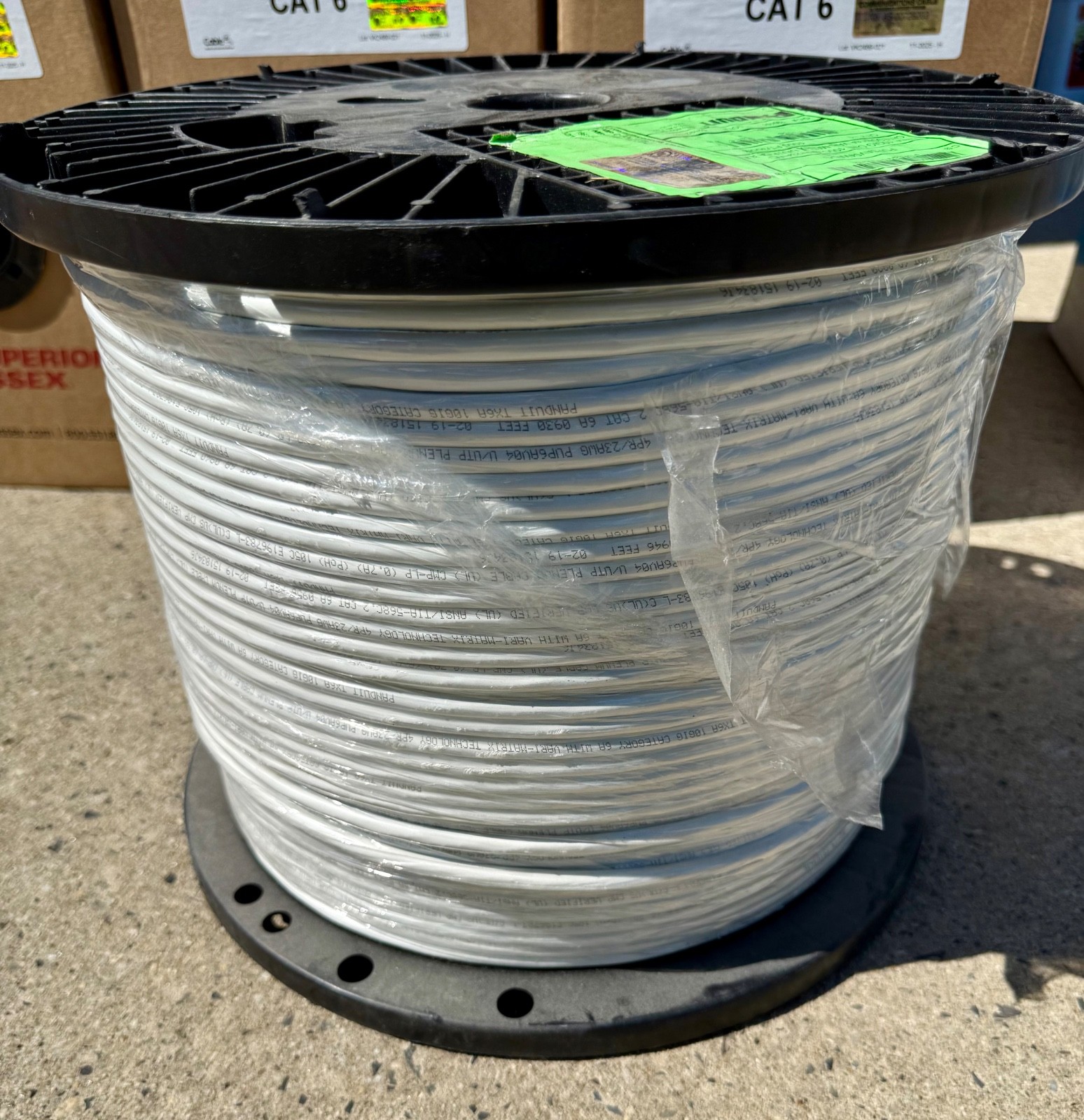 Panduit TX6A 10G Vari-Matrix, Plenum U/UTP, CMP Cat 6A, 4/23 AWG, WHITE – 1000Ft