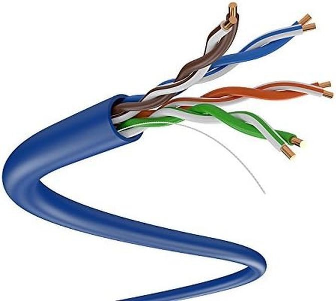 Dripstone 1000ft CAT5e 4/UTP Ethernet LAN Cable 24AWG Network Wire (600001) Blue