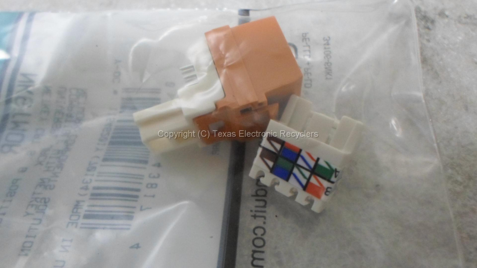LOT OF 5 – NetKey NK6TM0R CAT6 8 Position 8 Wire Universal Jack