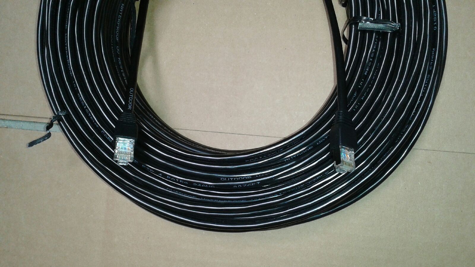 200ft CAT5e SHIELDED Outdoor Indoor Ethernet Cable UV Direct bury RJ45 Cable