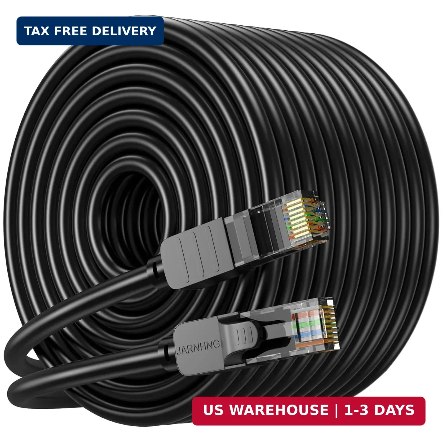 Cat 6 Ethernet Cable 150 ft, Indoor/Outdoor 26AWG UTP High Speed 10Gbps Internet