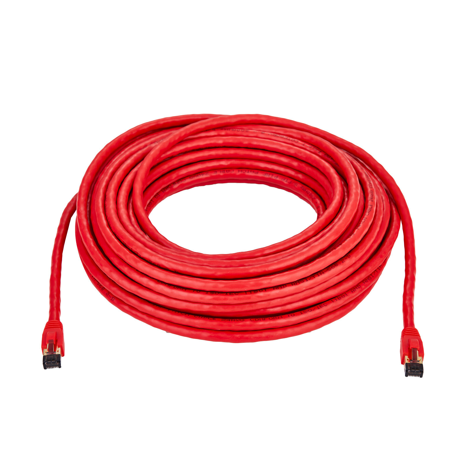 CAT8 RED SFTP Ethernet Cable 40Gbps 2GHz Copper LAN Wire 0.5FT- 75FT Multi LOT