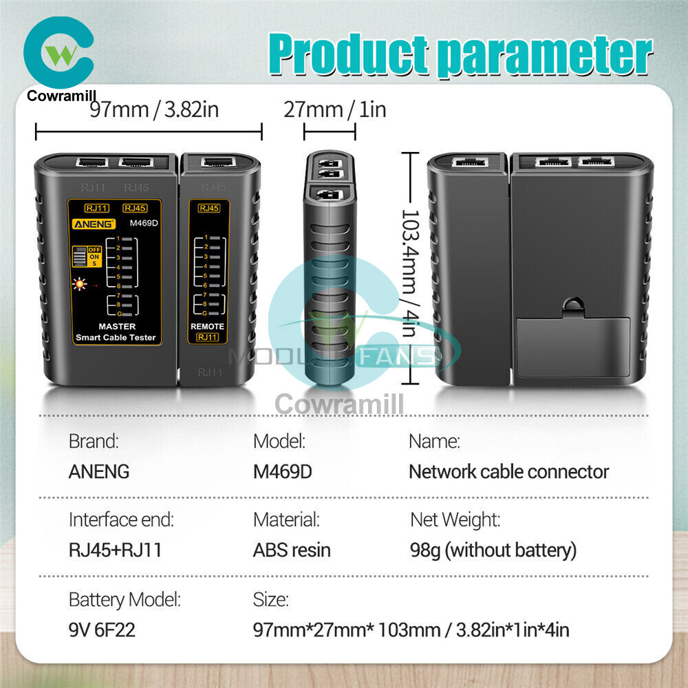 RJ45 Network Cable Lan Tester RJ45 RJ11 RJ12 CAT5 UTP LAN Cable Repair Tool