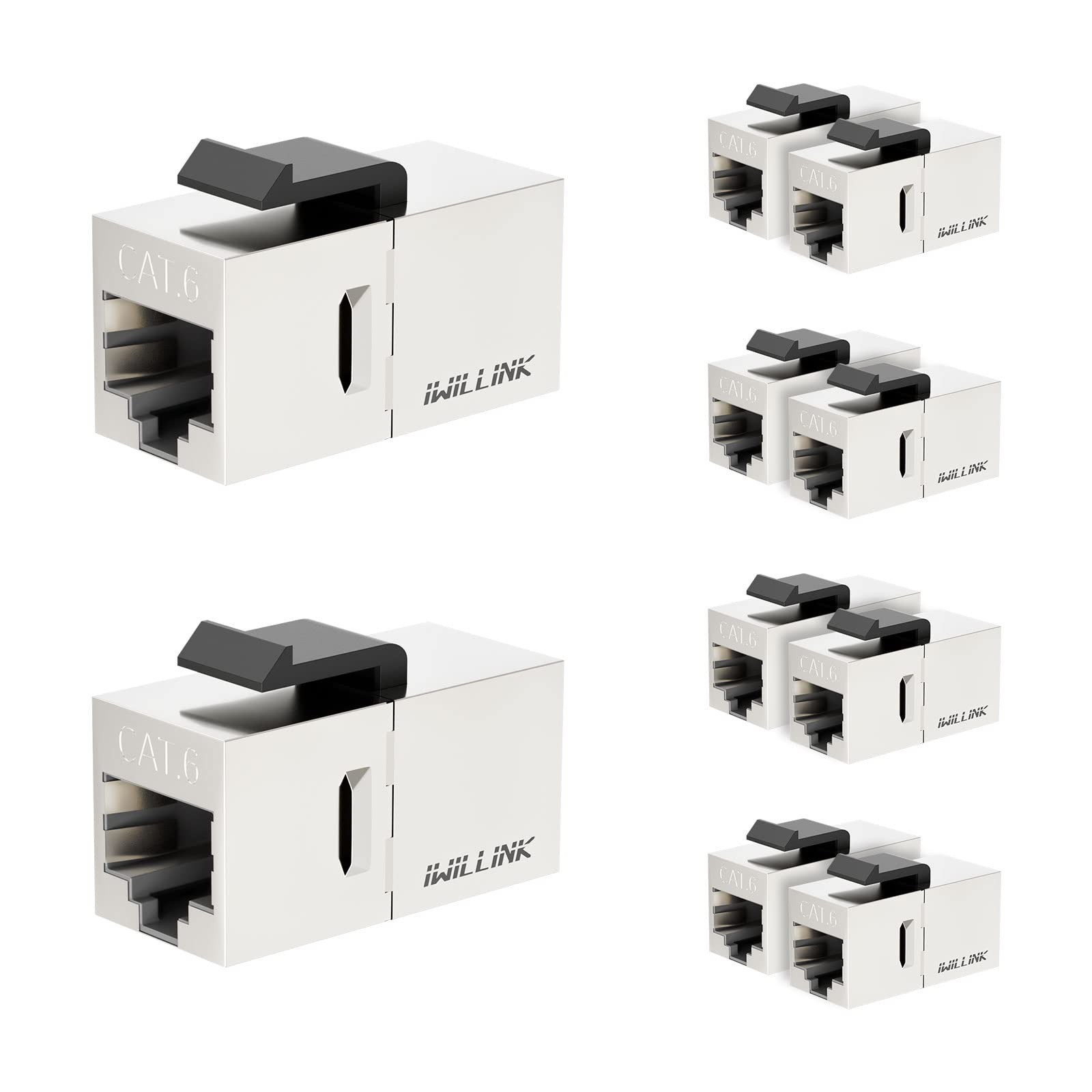 Cat6 Shielded Coupler 10pack Rj45 Ethernet Female To Female Keystone Jack Stp In