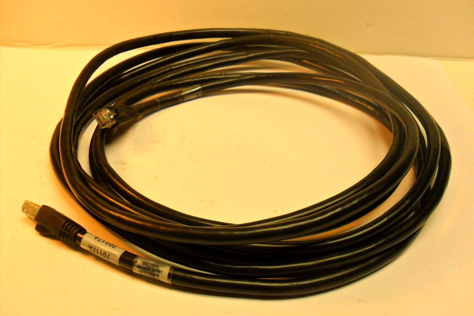 BELDIN E605005 010S1 DataTuff Patch Cord, Cat 6; 4 Pair STP; Black; 16.4 – 5m