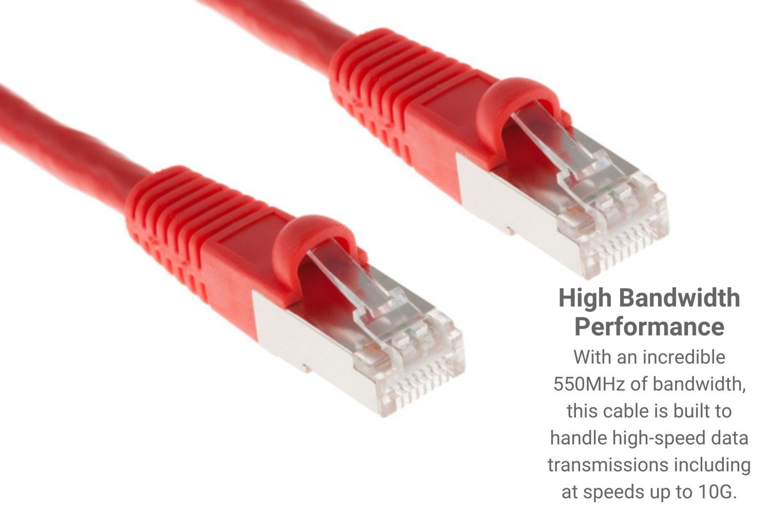 CAT6 Shielded Ethernet Patch Cable, Snagless, 1 Foot, R – Lifetime Warranty
