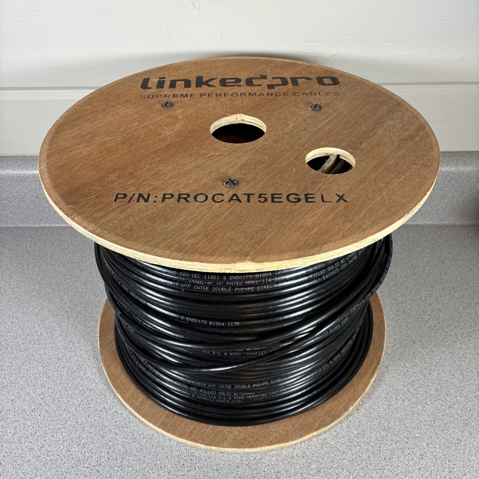 Outdoor Direct Burial dry Gel Tape cat5 cat5e BC-24AWG-4P Spool PROCAT5GELX Wire