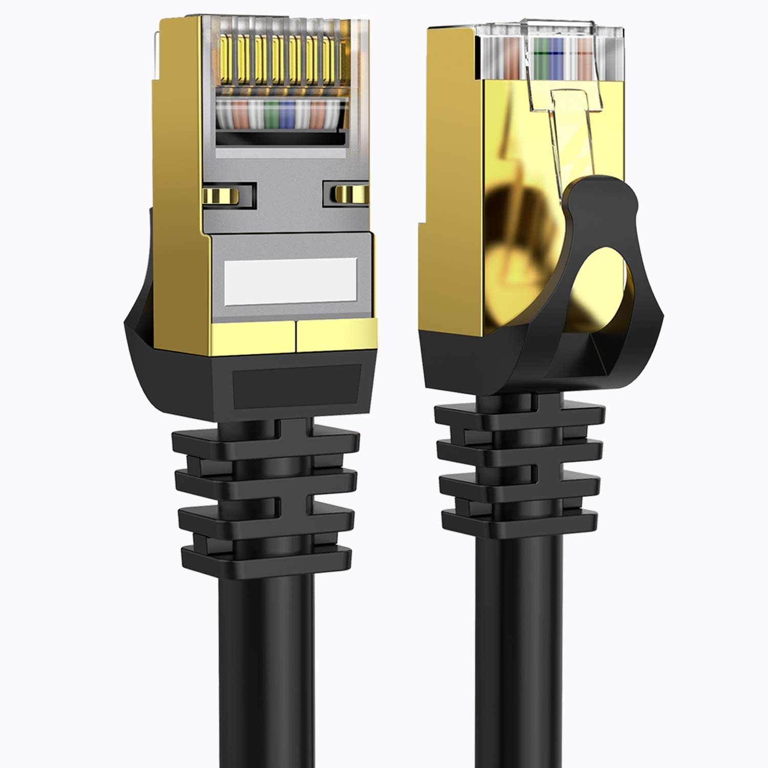 Cat 8 Ethernet Cable 50ft Shielded 40Gbps 2000Mhz SFTP RJ45 Outdoor/Indoor