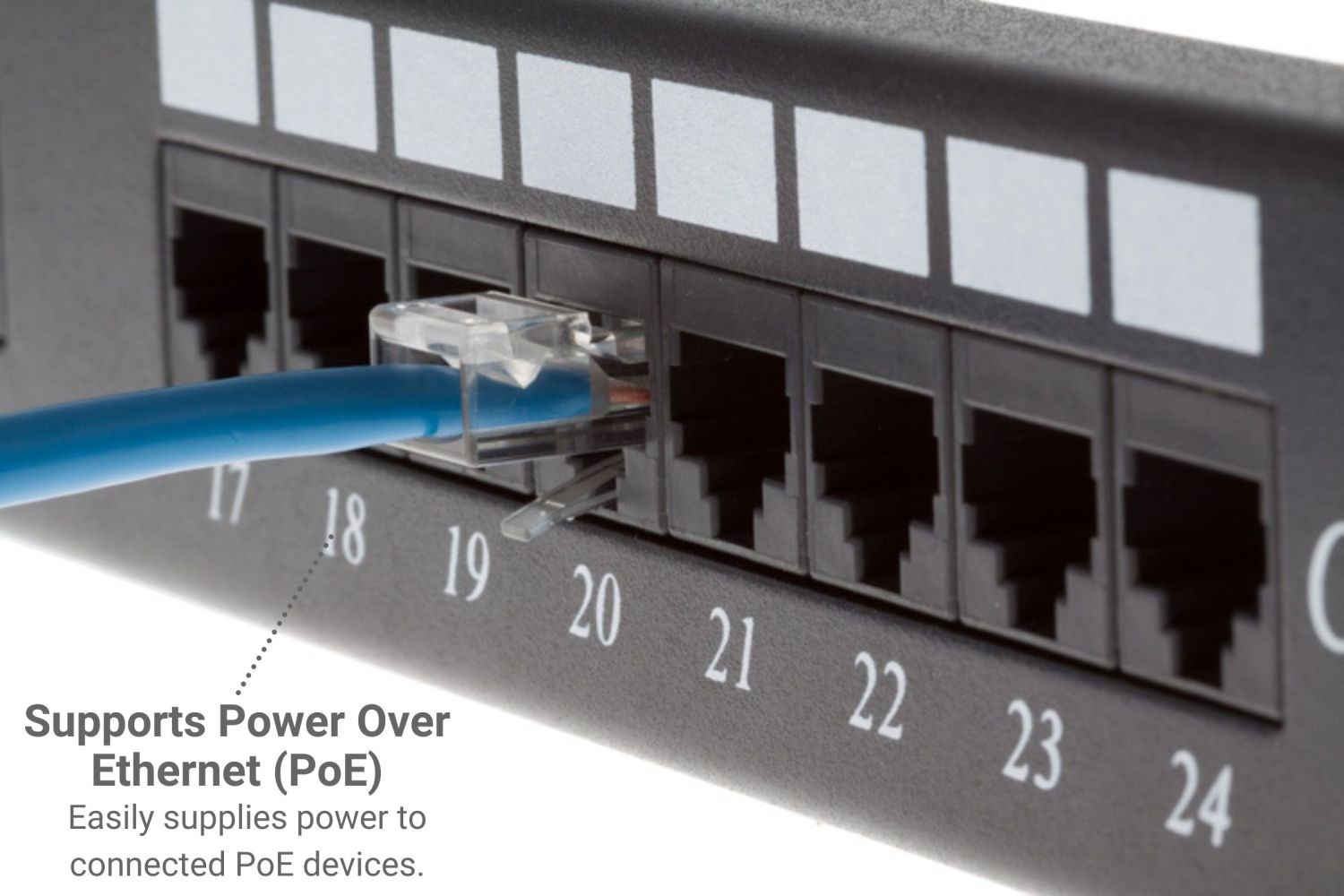 CAT6 Ethernet Patch Cable, Non-Booted, 1 Foot, Blue – Lifetime Warranty