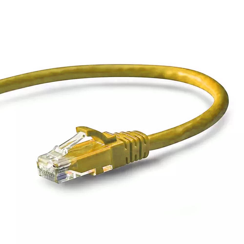 CAT5E Yellow Ethernet Patch Cable RJ45 550Mhz UTP 1FT- 15FT Multipack