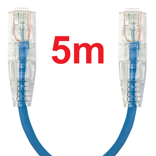 Ultra Thin 4mm CAT6 5 Metre Ethernet Network Lan Cable, Patch Lead-AUST. SELLER