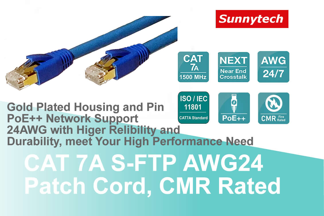 Premium Quality CAT8 CAT7A High Speed Fire Rated Ethernet Cable 3~100ft Lot