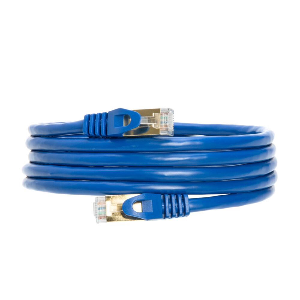 Cat7 S/FTP Ethernet Patch Cord Copper LAN Network Wire 50FT-200FT Multi LOT