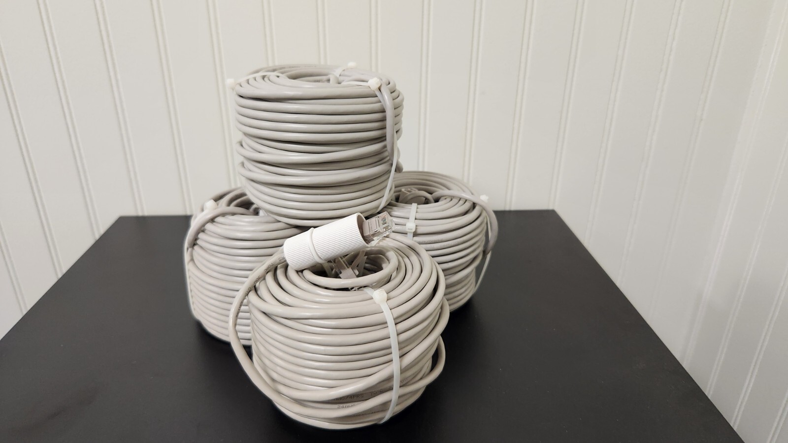 Cat 5e ethernet cable 100 ft. – Outdoor/Indoor – 4 Pack – New