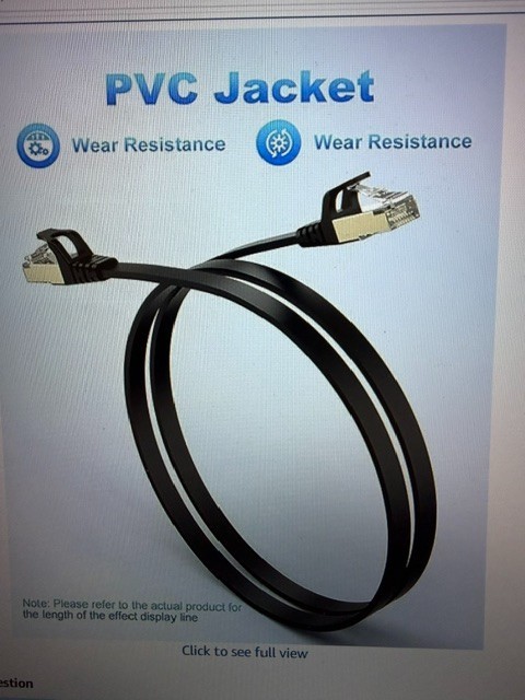CAT7 Ethernet cable flat, RJ45 high speed cord for laptops, PC, routers, modem