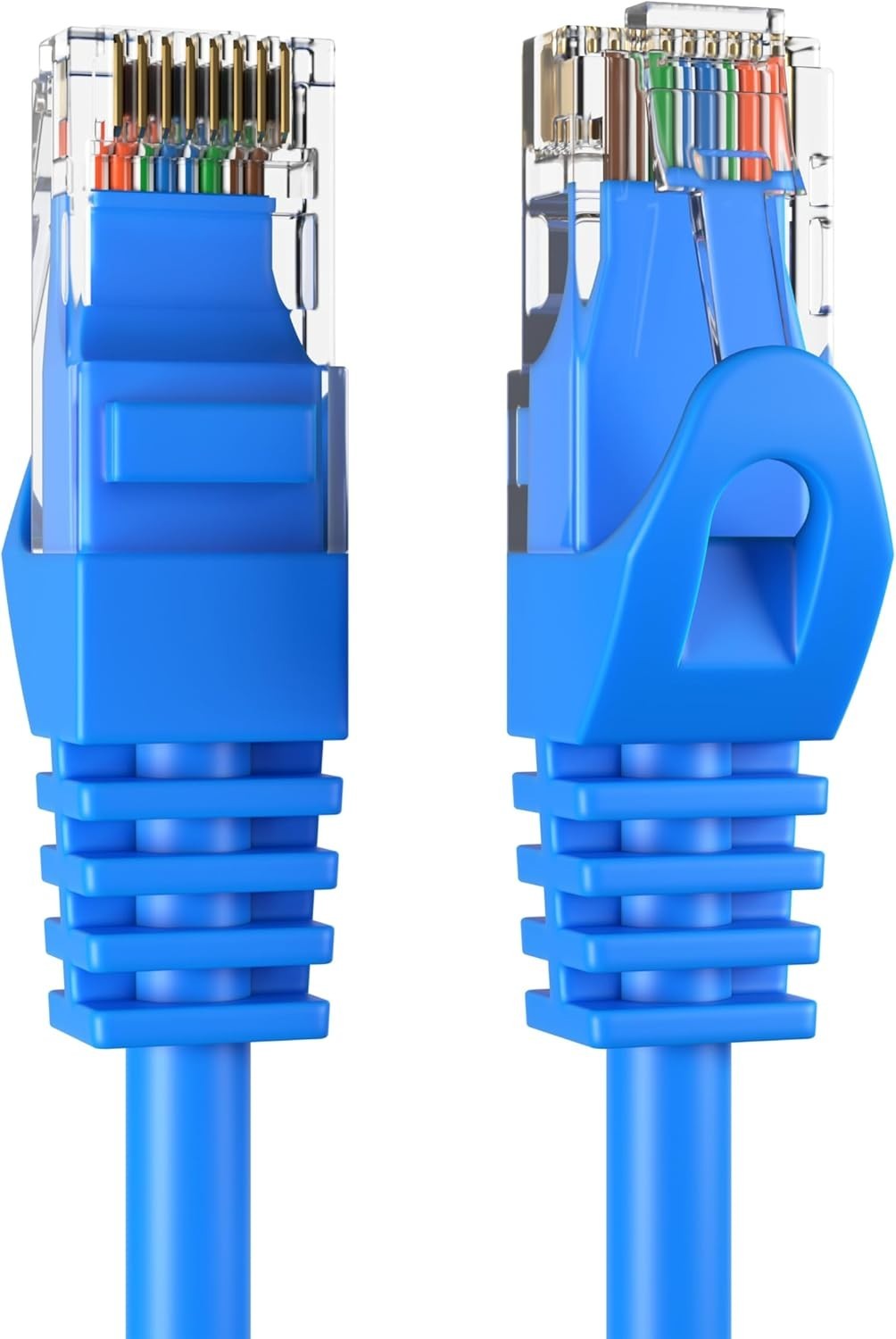Cat5e Ethernet Patch Cord LAN Network Cable RJ45 UTP 25FT – 200FT Blue Pack Lot