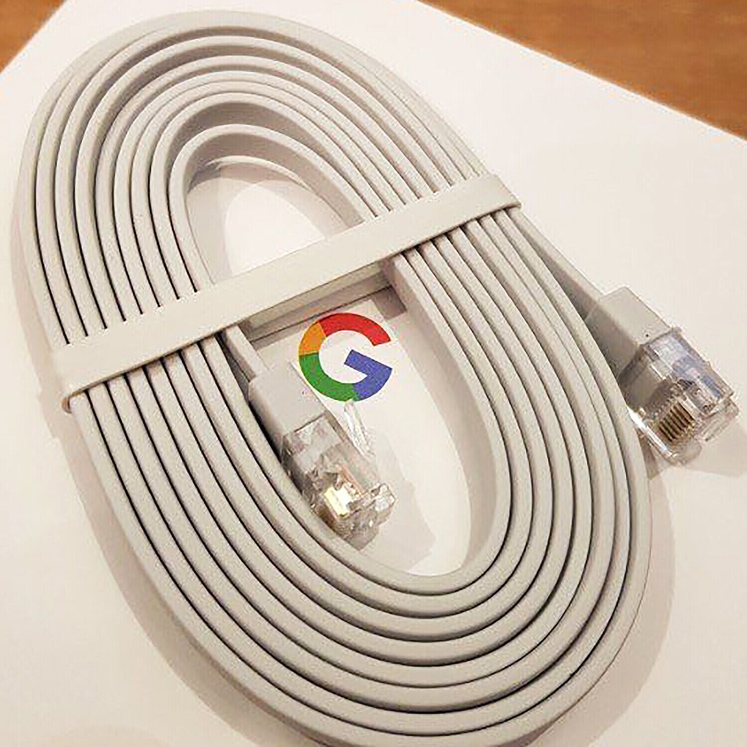 10 PACK!! OEM Google WiFi Router RJ45 Ethernet Network Flat Cable Cord White 6ft