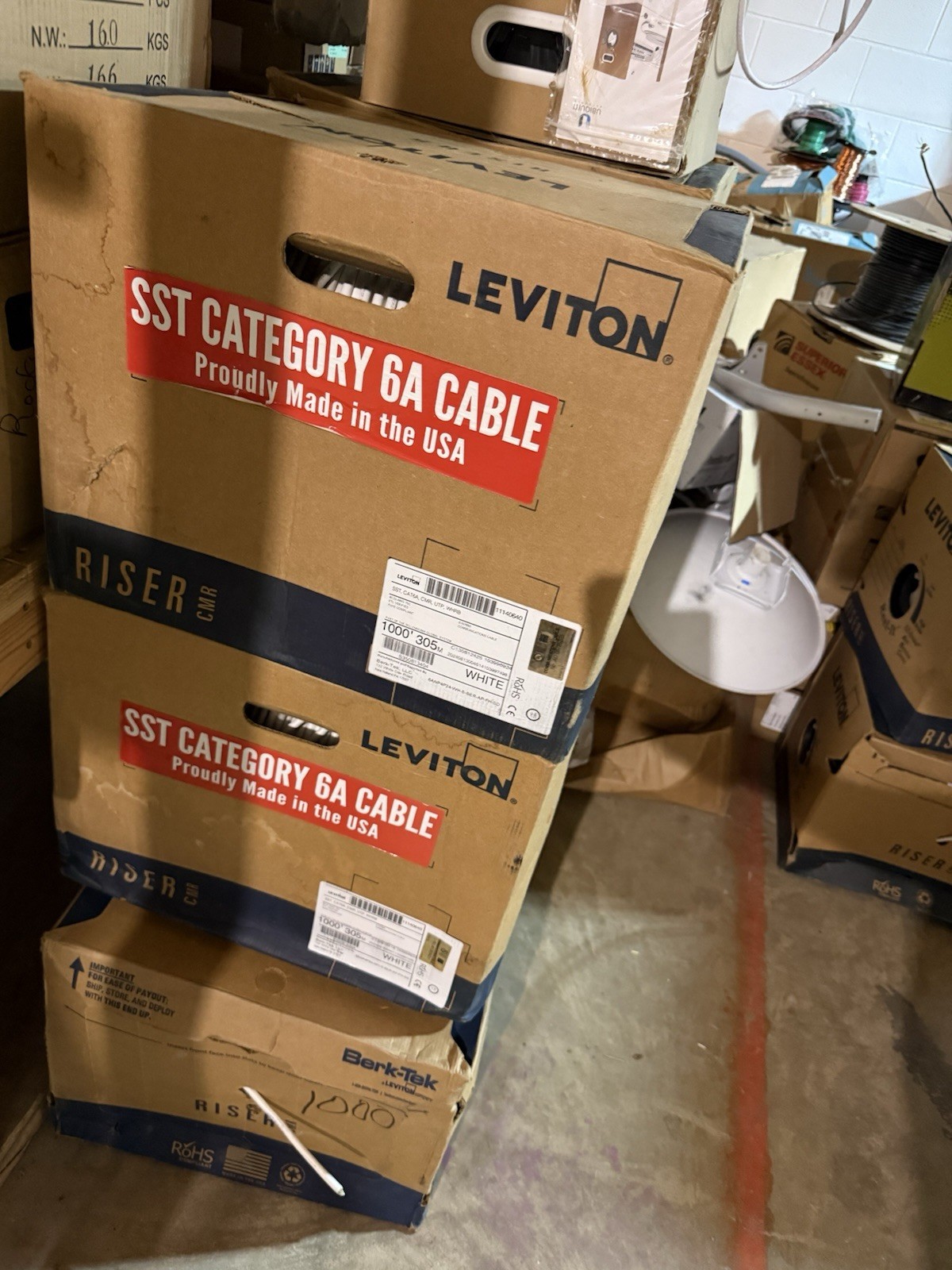 CAT6 Ethernet Cable 1000ft boxes