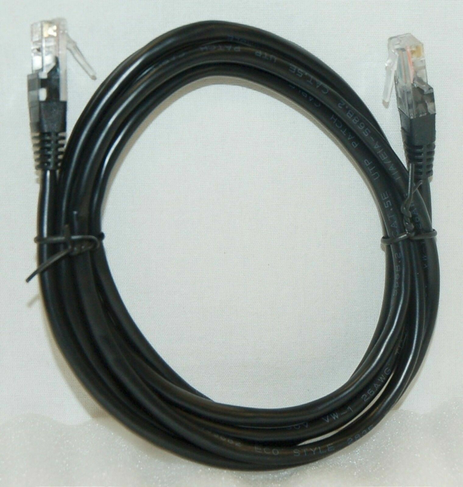CAT 5e UTP BLACK 6′ foot Ethernet Cable E339682 Category 5e 26AWG