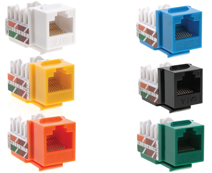 Keystone Jack Cat6 Network Ethernet 8P8C RJ45 110 Punchdown Lot Pack Plug