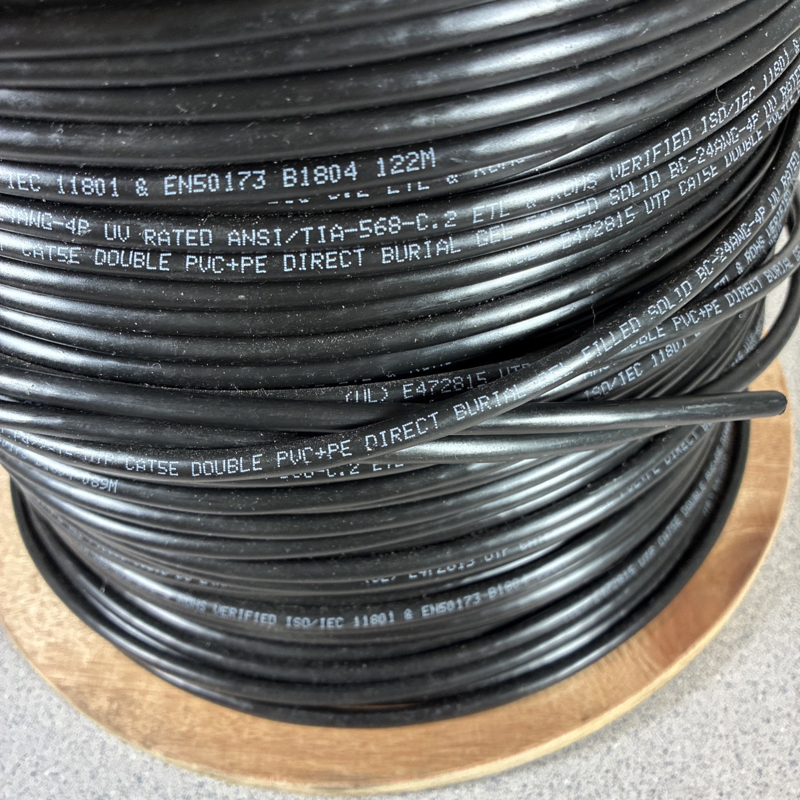 Outdoor Direct Burial dry Gel Tape cat5 cat5e BC-24AWG-4P Spool PROCAT5GELX Wire