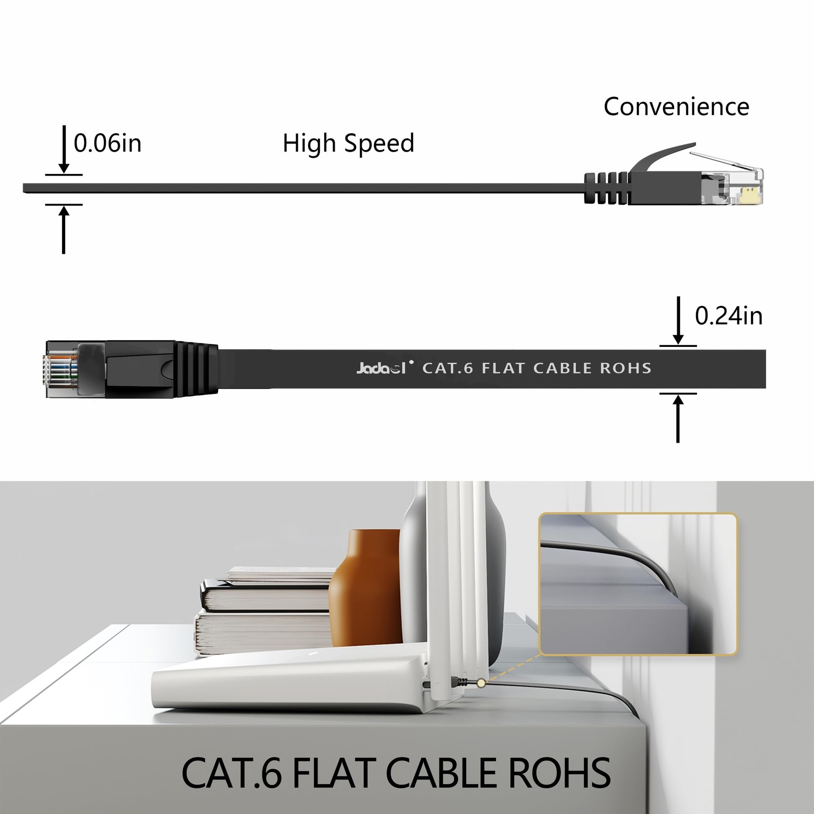 Cat 6 Ethernet Cable 200 ft with Cable Clips, 10Gbps Support Cat8 Cat7 Networ…