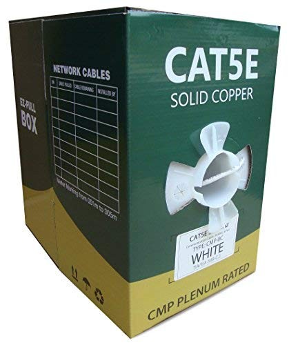 Cat5e Plenum Solid Copper UTP CMP 24AWG Ethernet Cable
