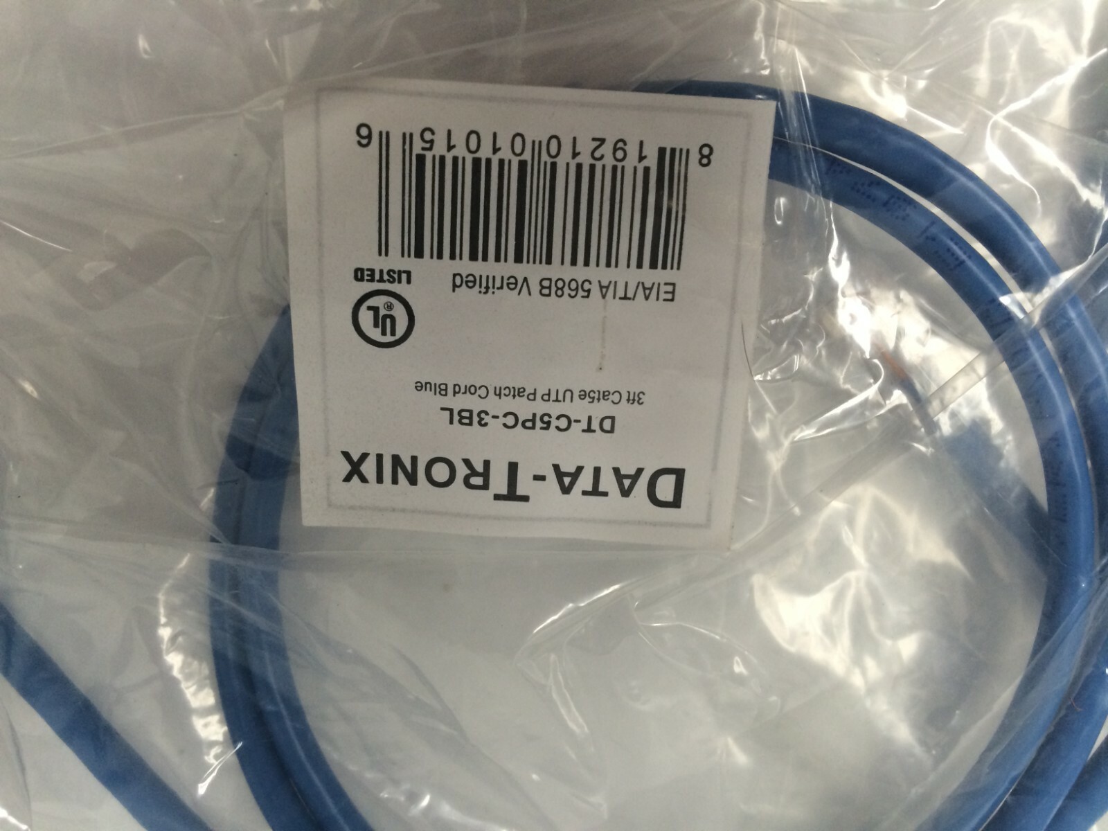 Lot of 10 Data Tronix CAT5E Ethernet Patch Cable 3 Foot DT-C5PC-3BL