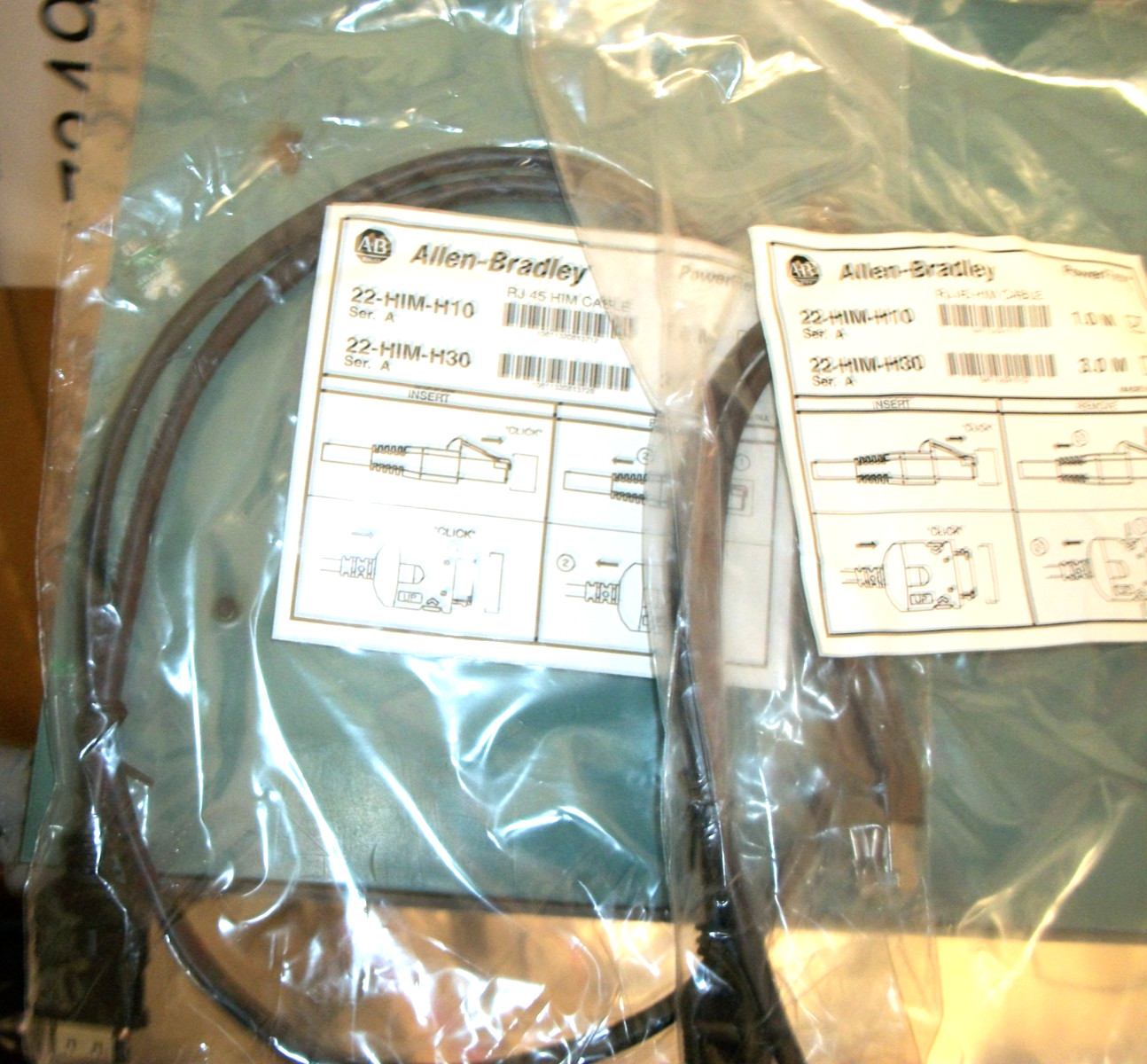 LOT OF 8 – ALLEN-BRADLEY AB PowerFlex 22-HIM-H10 RJ45 HIM Cable 1.0M – NEW