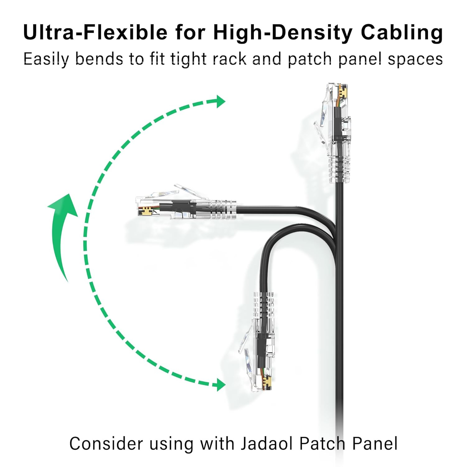 Cat 6A / Cat 6 Ethernet Patch Cable 1Ft 24-Pack, 10Gbps Slim 28AWG Cat6A LAN Net