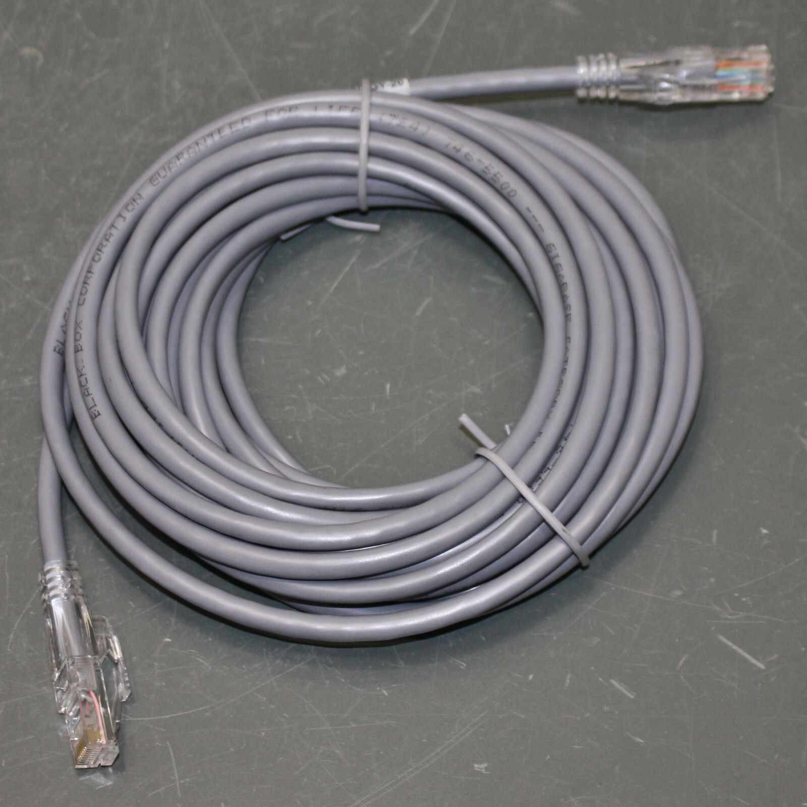 (25) Black Box CAT5e Premium Patch Cable, 20ft Ethernet Cord, Gray, 350 MHz