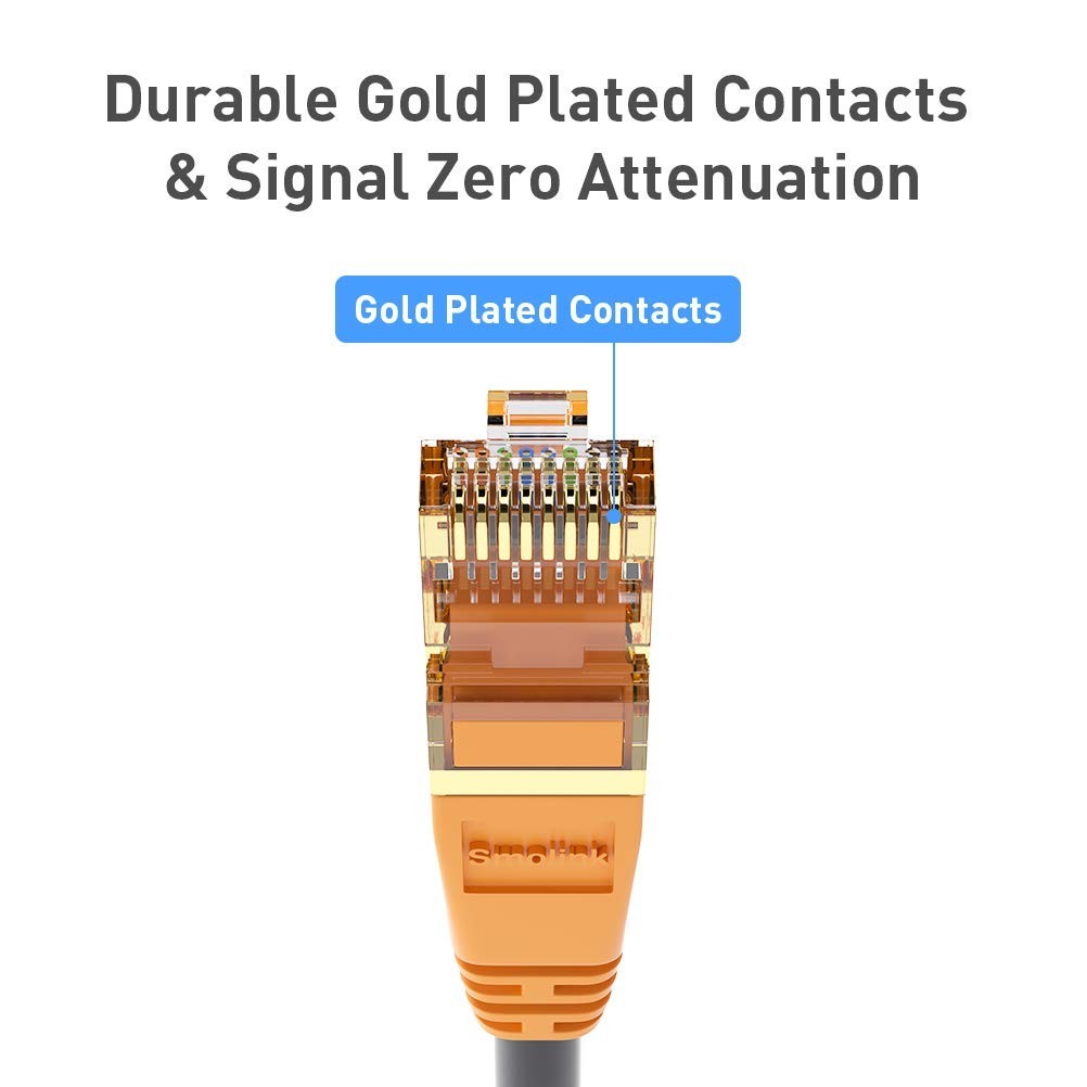 High-Speed 100FT Cat 8 Ethernet Cable – Supports 40Gbps for Indoor/Outdoor Use
