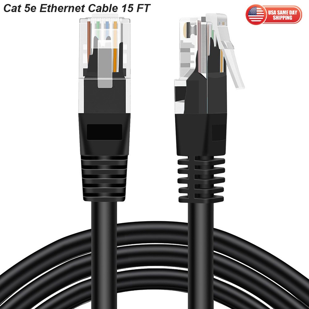 Cat 5e Ethernet Cable 3ft RJ45 LAN Network Cord Snagless Internet Wire For PC