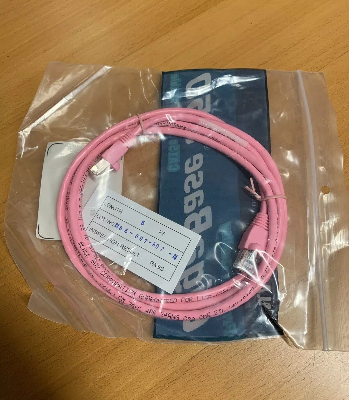 Black Box EVNSL86-0006 GigaBase 350, CAT5e, Patch Cable,350 MHz,Booted,Pink, 6ft