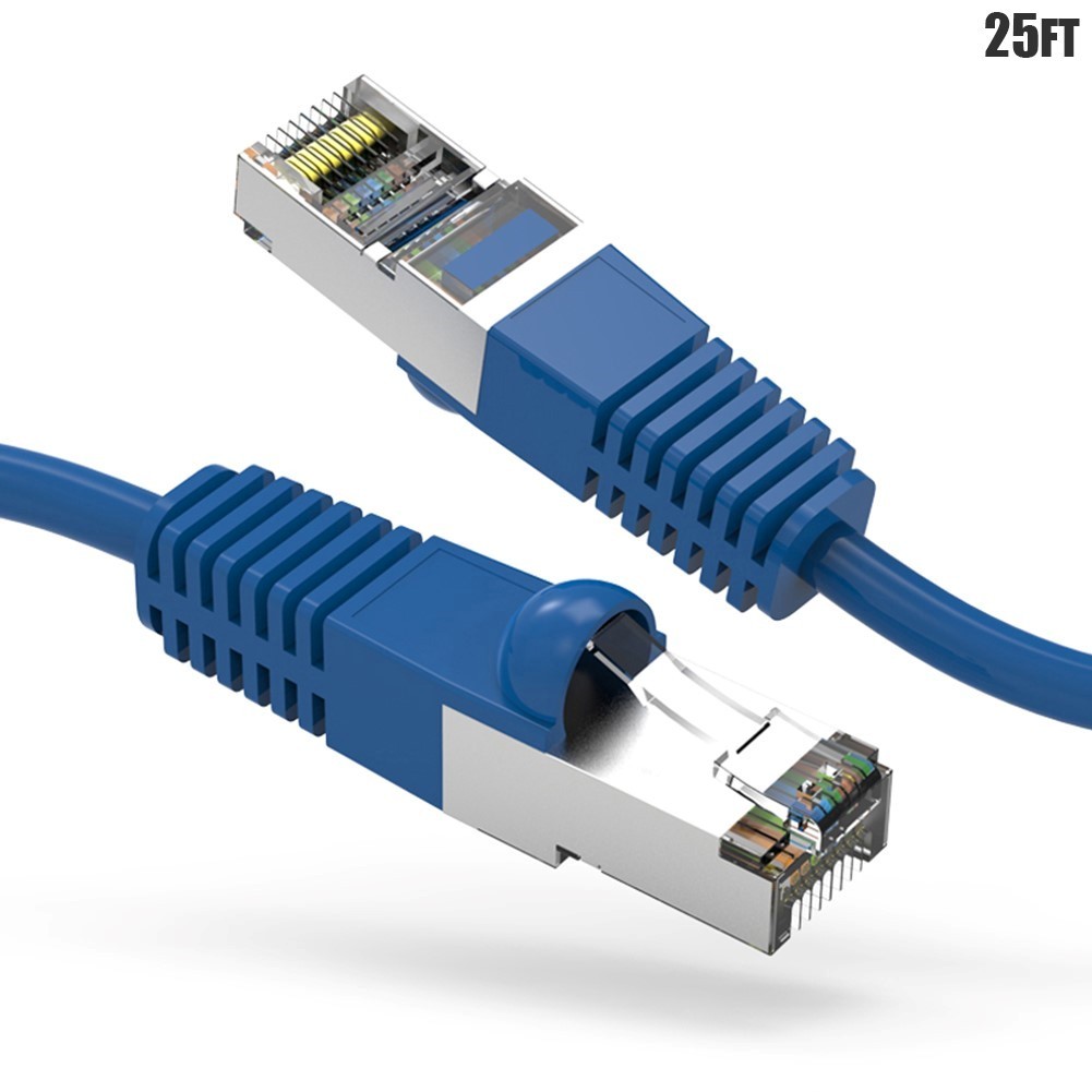 20FT-100FT CAT7 RJ45 Network Ethernet Shield Cable SSTP Gold 600MHz Copper Wire