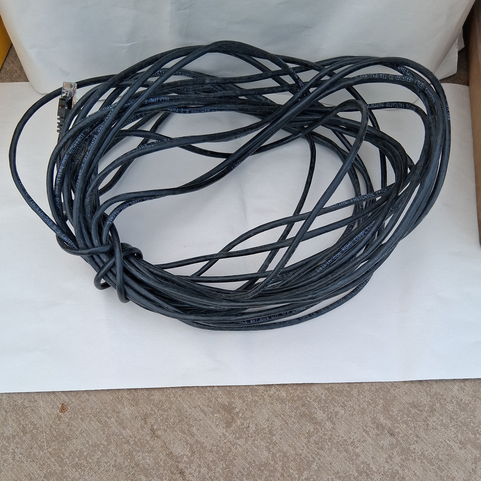 Belkin Category 5e Cat5e Gigabit 1Gbps Ethernet LAN Network Cable 50ft 15m