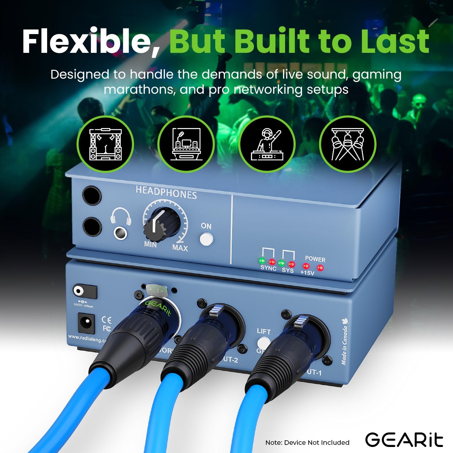 GEARit Shielded CAT6 Ethercon Cable (20 Feet) Professional Audio & Lighting RJ45